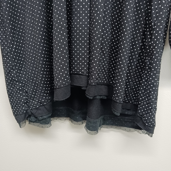 Ellen Tracy Tunic Top Women Plus Size 3X Black White Dots Stretch Relaxed Casual - Picture 3 of 7